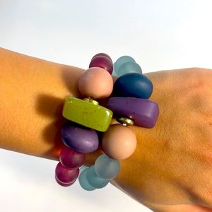 Set of 2 Colorful Beaded Bracelets